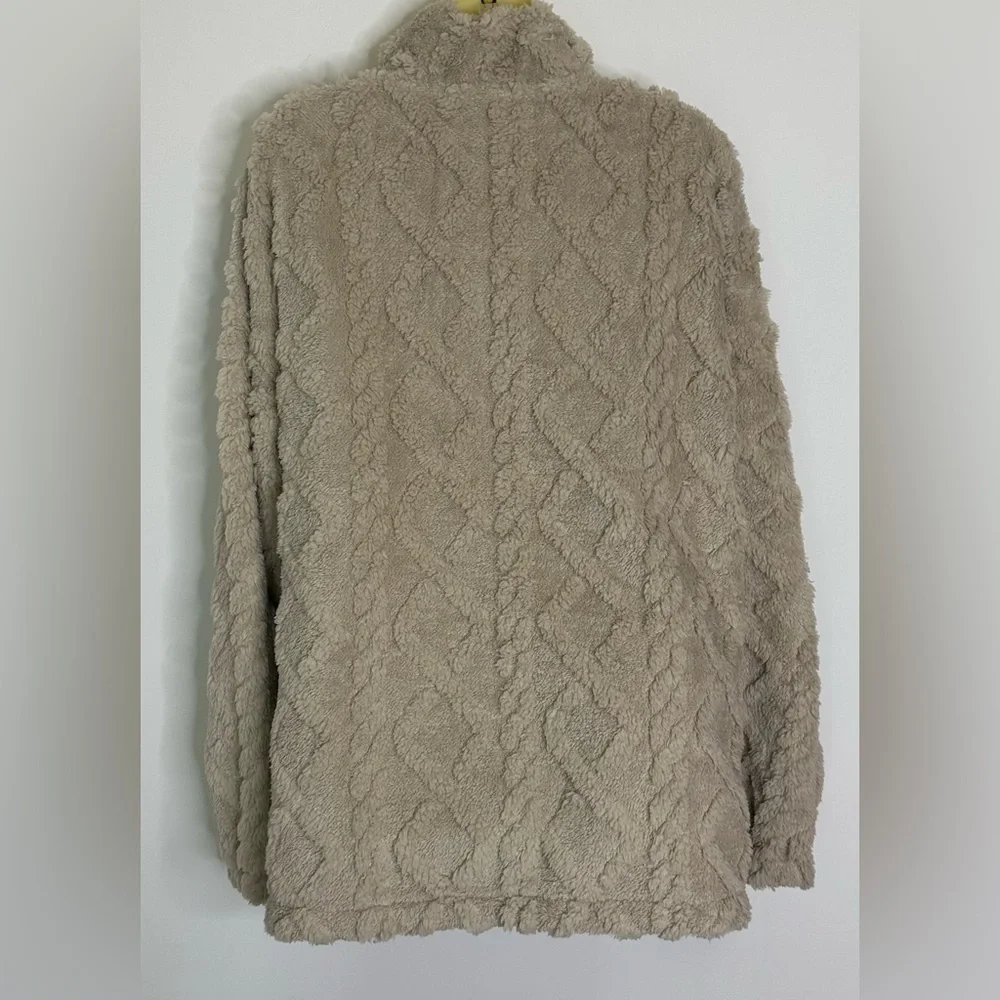 Jen & Co Faux Fur Quarter Zip Pullover size L/XL